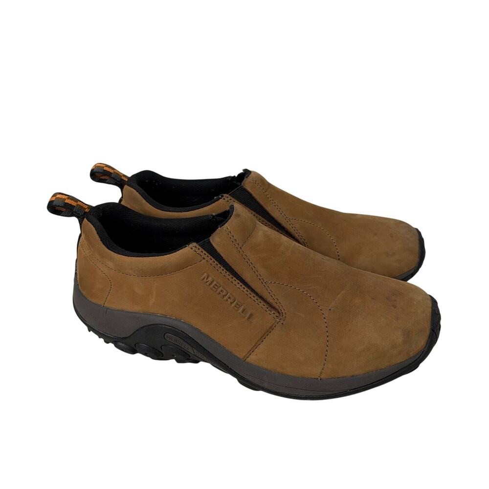 Merrell Jungle Moc Nubuck Shoes Men's Size 9.5 Wide Brown Leather Casual Slip